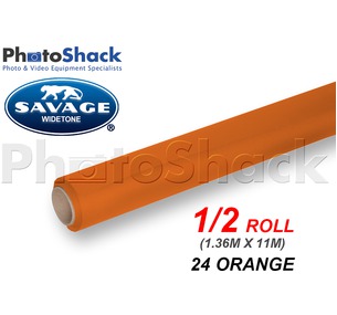 SAVAGE Paper Backdrop Half Roll - 24 Orange